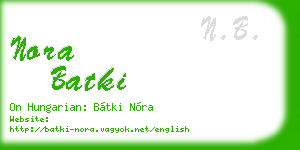 nora batki business card